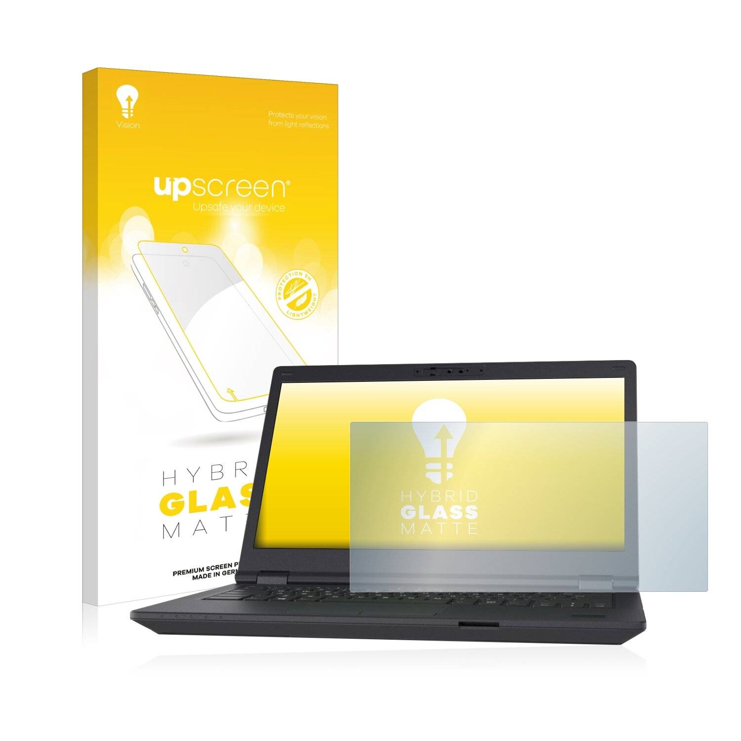 upscreen Hybrid Glass Matte Premium Schutzglas Folie für Fujitsu Lifebook