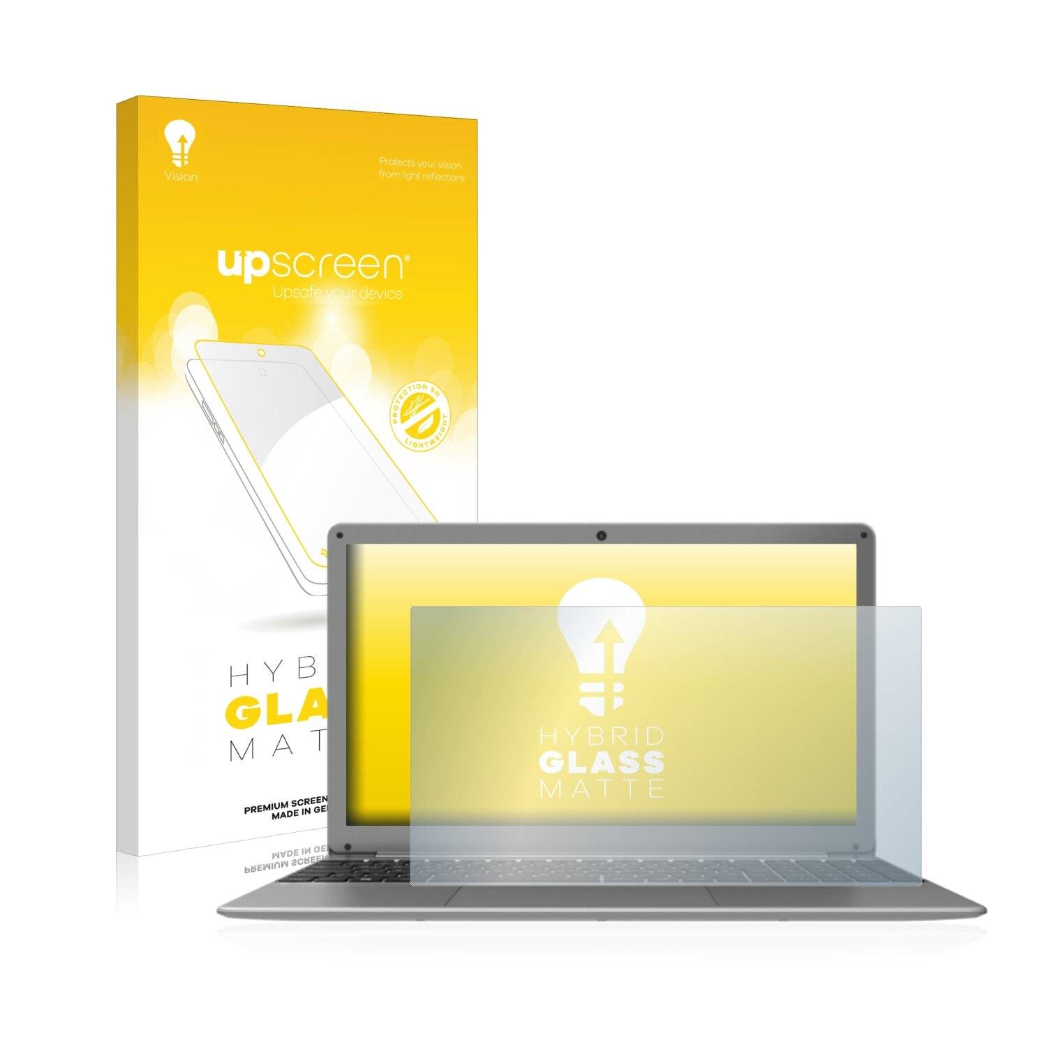 upscreen Hybrid Glass Matte Premium Schutzglas Folie für Peaq Classic