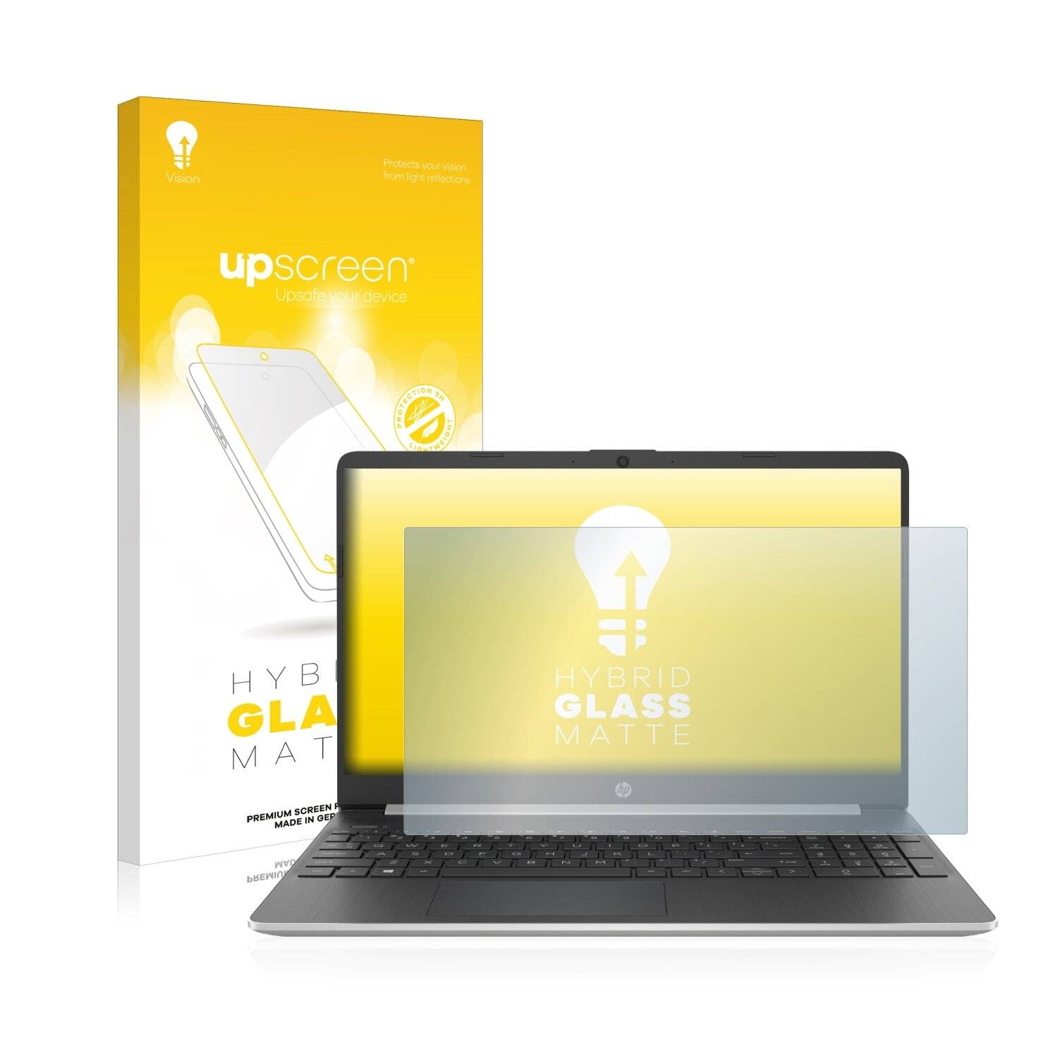 upscreen Hybrid Glass Matte Premium Schutzglas Folie für HP