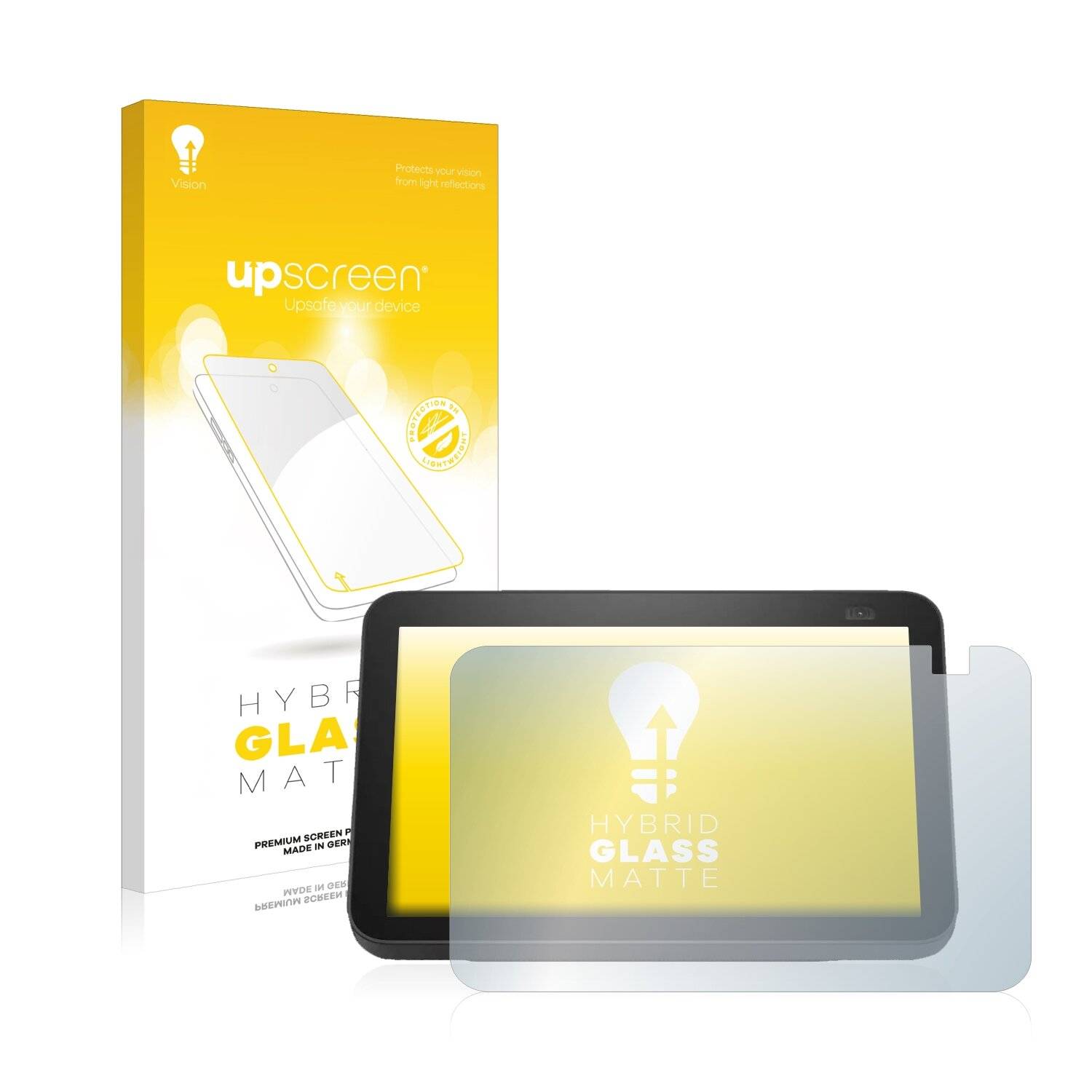 upscreen Hybrid Glass Matte Premium Schutzglas Folie für Amazon Echo Show 8 2021 (2.