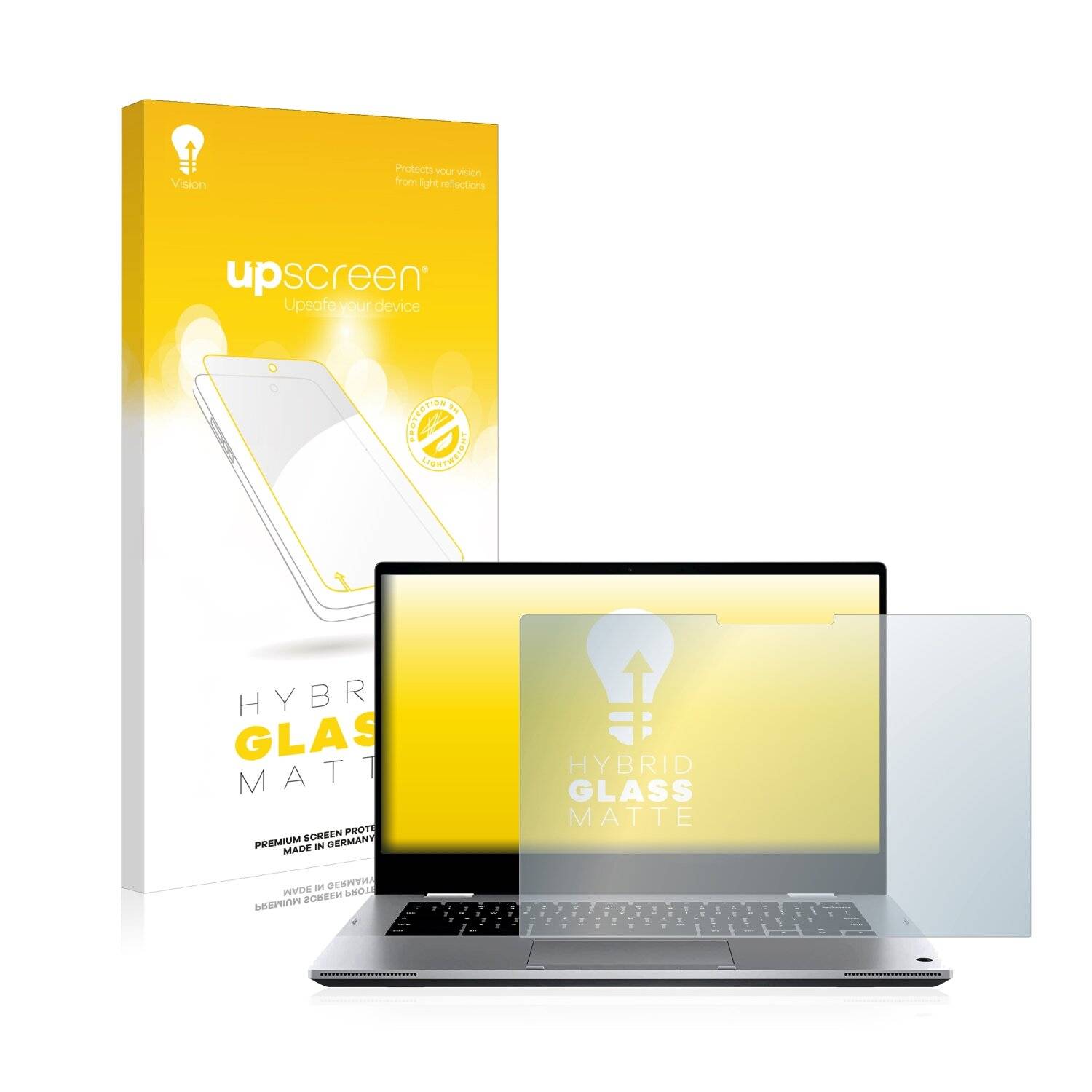 upscreen Hybrid Glass Matte Premium Schutzglas Folie für Asus Chromebook Flip