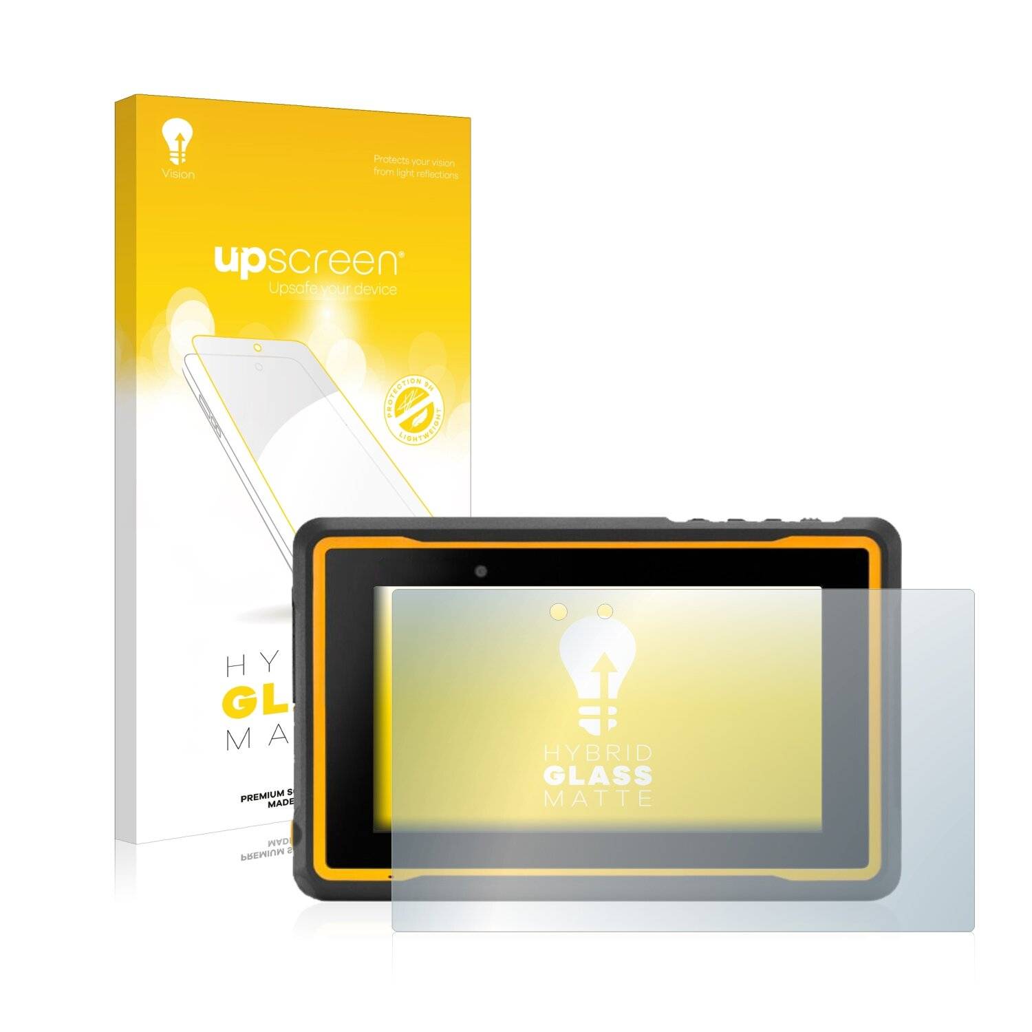 upscreen Hybrid Glass Matte Premium Schutzglas Folie für Getac ZX70
