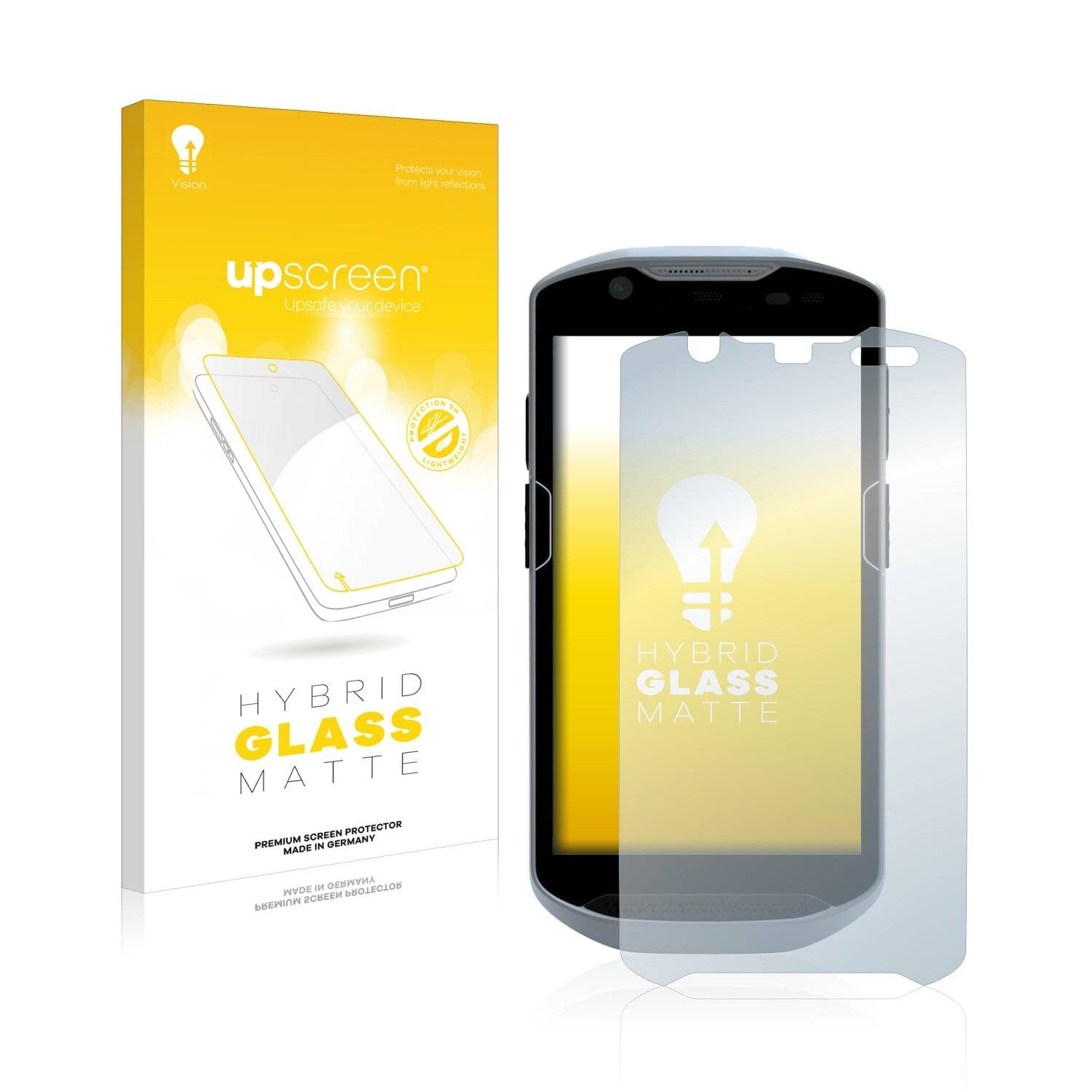 upscreen Hybrid Glass Matte Premium Schutzglas Folie für Zebra
