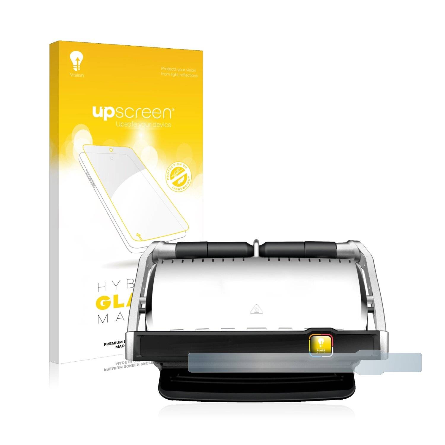 upscreen Hybrid Glass Matte Premium Schutzglas Folie für Tefal OptiGrill Elite