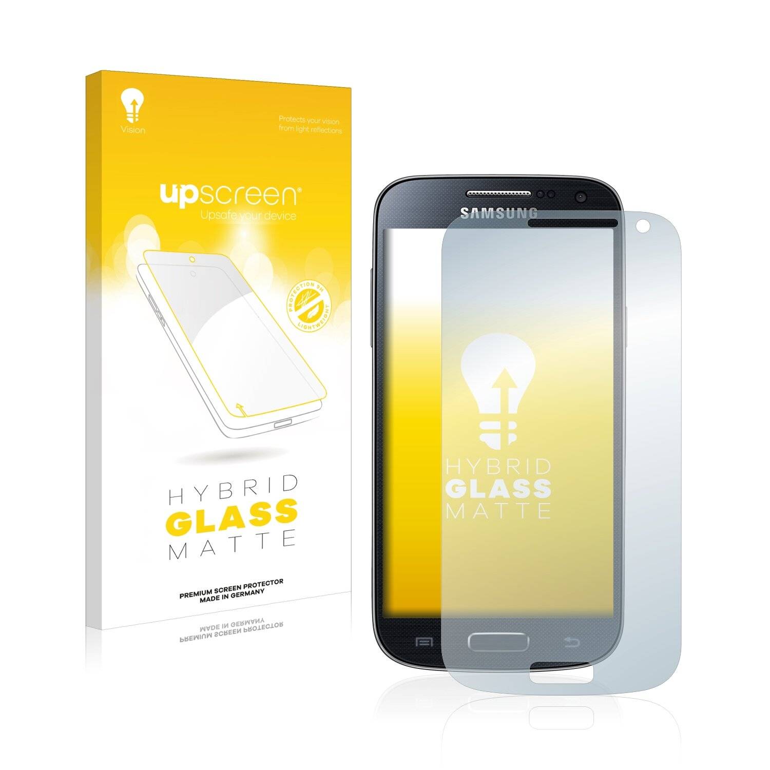 upscreen Flexible Panzerglasfolie für Samsung Galaxy S4 Mini Schutzglas 9H Hybridglas Matt Entspiegelt