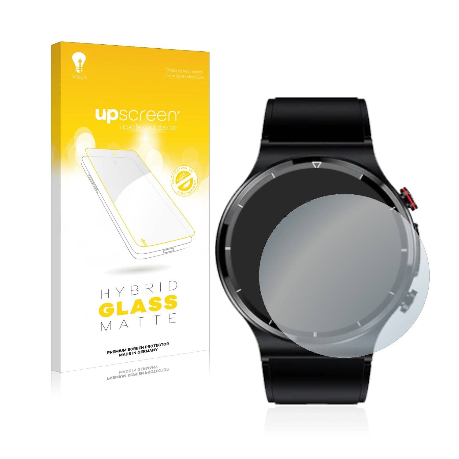 upscreen Hybrid Glass Matte Premium Schutzglas Folie für Zeit vision Care