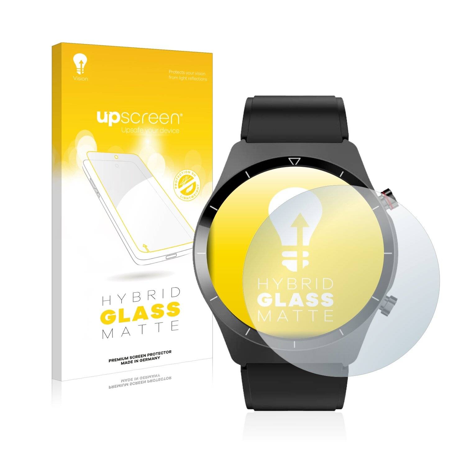 upscreen Hybrid Glass Matte Premium Schutzglas Folie für Hatieo