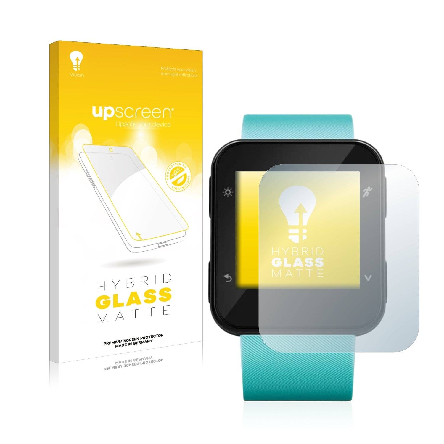 upscreen Hybrid Glass Matte Premium Schutzglas Folie für Garmin Forerunner
