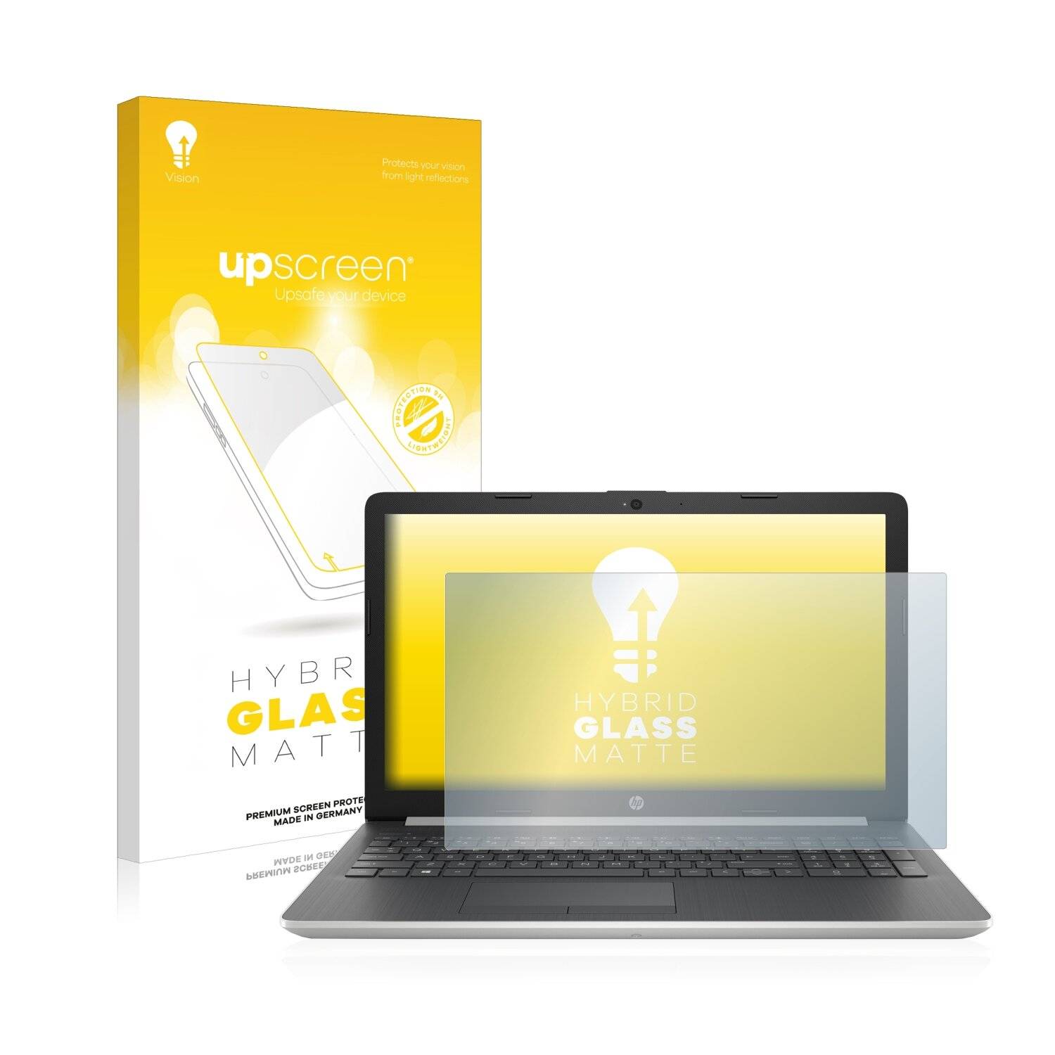 upscreen Hybrid Glass Matte Premium Schutzglas Folie für HP