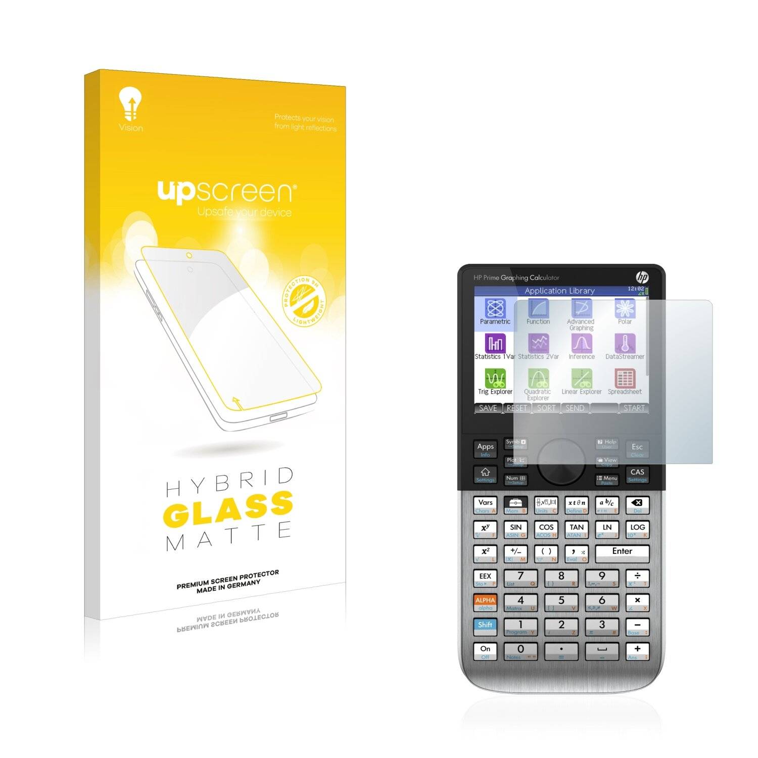 upscreen Flexible Schutz Glas Folie für HP Prime Schutzglas 9H Hybridglas Matt Entspiegelt