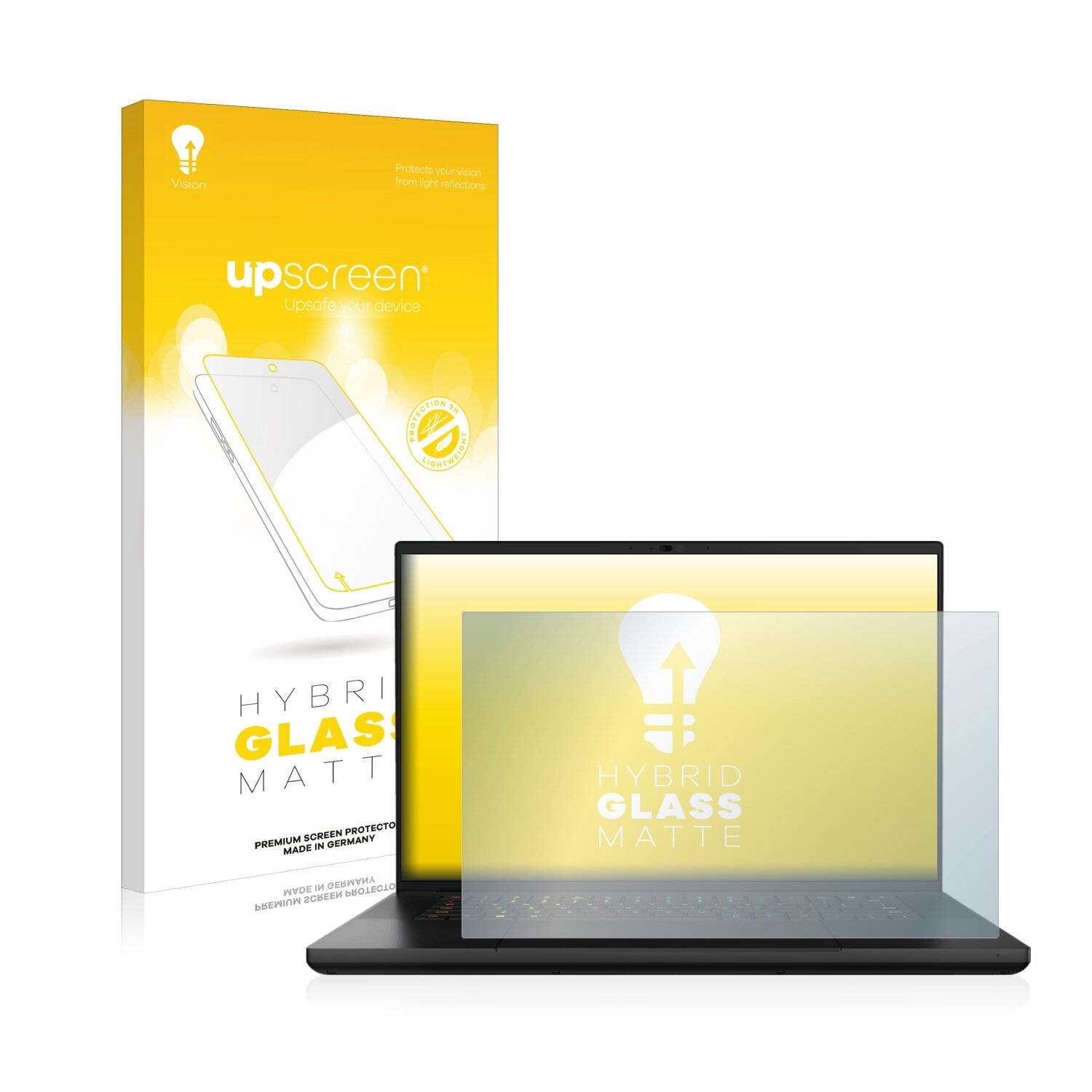 upscreen Flexible Schutz Glas Folie für Razer Blade 16 2023 Schutzglas 9H Hybridglas Matt Entspiegelt