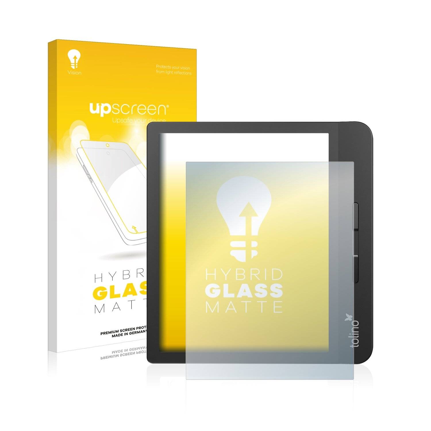 upscreen Hybrid Glass Matte Premium Schutzglas Folie für Tolino Vision