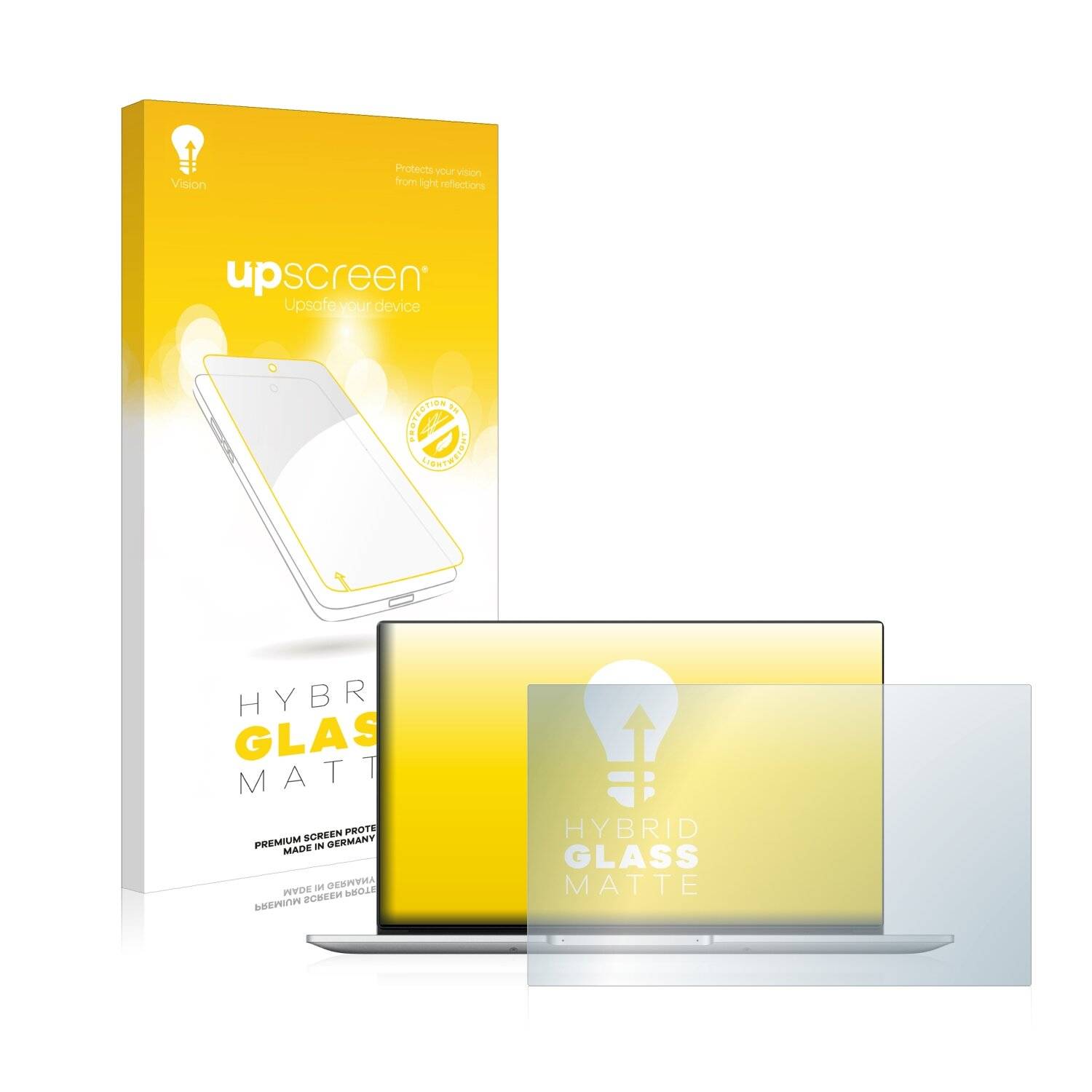 upscreen Hybrid Glass Matte Premium Schutzglas Folie für Huawei MateBook D 14