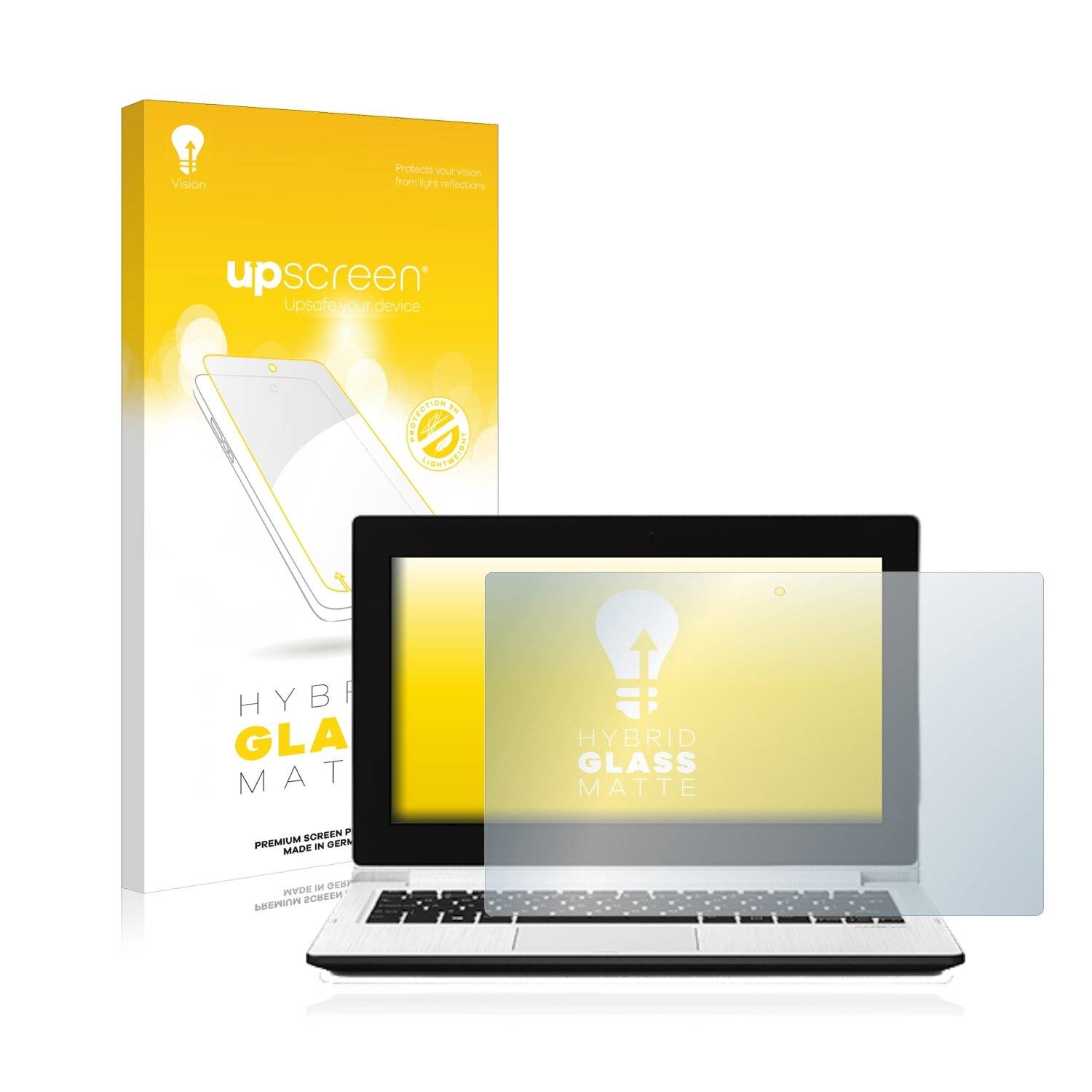 upscreen Hybrid Glass Matte Premium Schutzglas Folie für Medion Akoya E2211T
