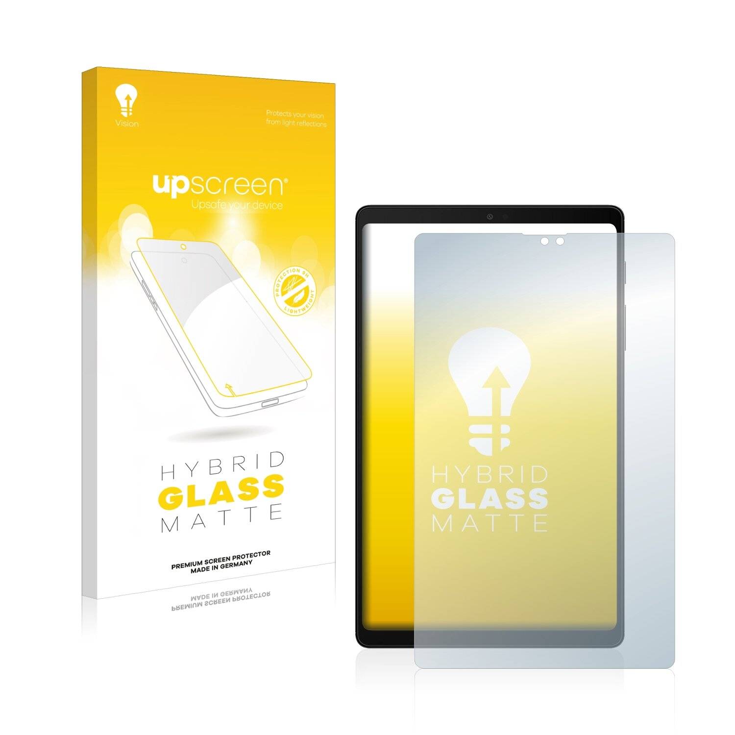 upscreen Hybrid Glass Matte Premium Schutzglas Folie für Samsung Galaxy Tab A7 Lite