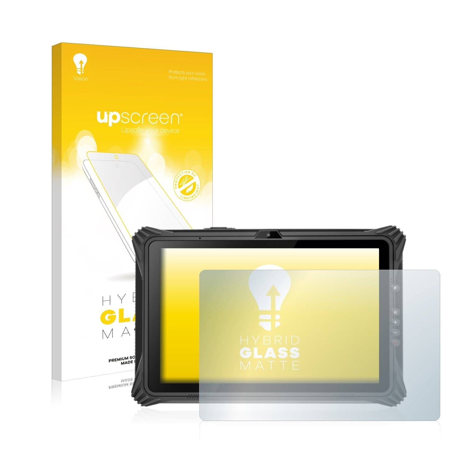 upscreen Hybrid Glass Matte Premium Schutzglas Folie für Werock Rocktab