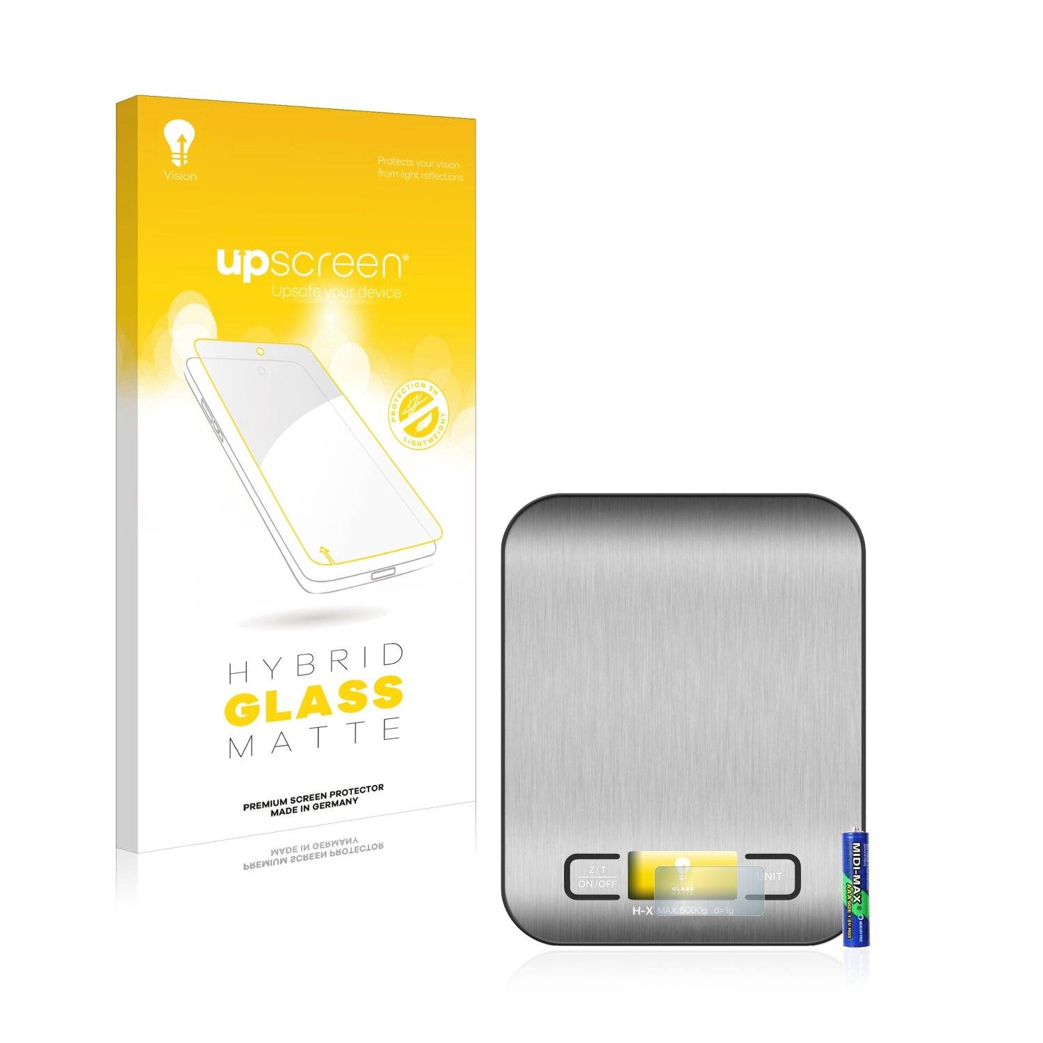 upscreen Hybrid Glass Matte Premium Schutzglas Folie für Eon Eono by Amazon Digitale