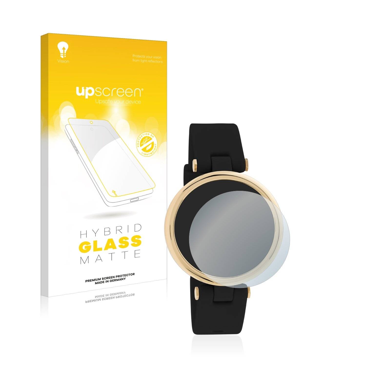 upscreen Hybrid Glass Matte Premium Schutzglas Folie für Oozoo Smartwatches Q0040