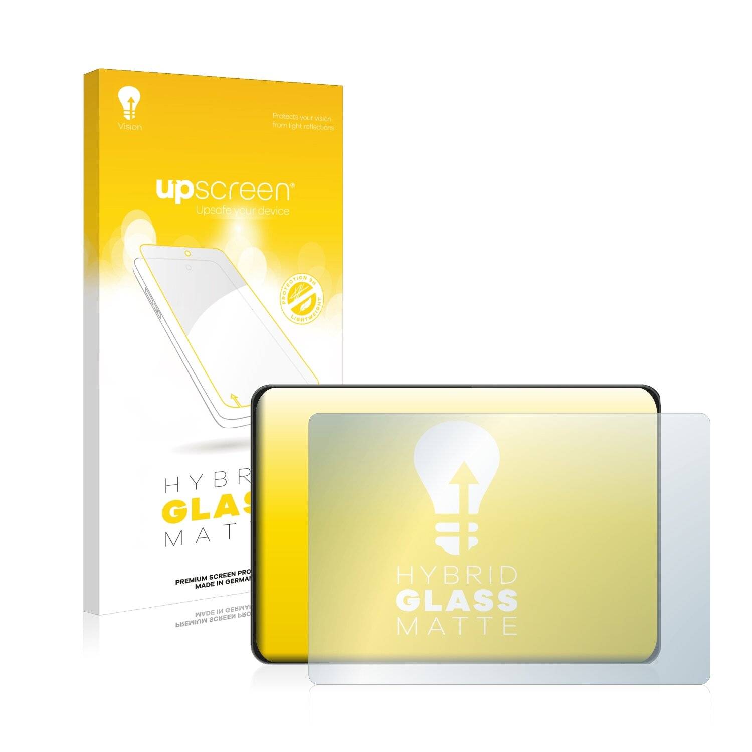 upscreen Hybrid Glass Matte Premium Schutzglas Folie für NQuire (Manta) 1000-II