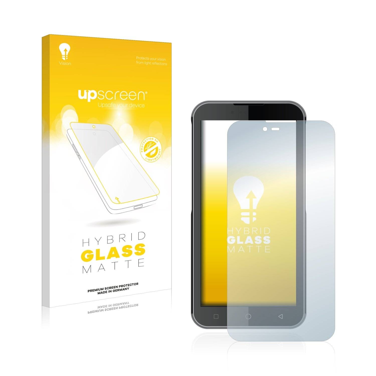 upscreen Hybrid Glass Matte Premium Schutzglas Folie für bluebird HF