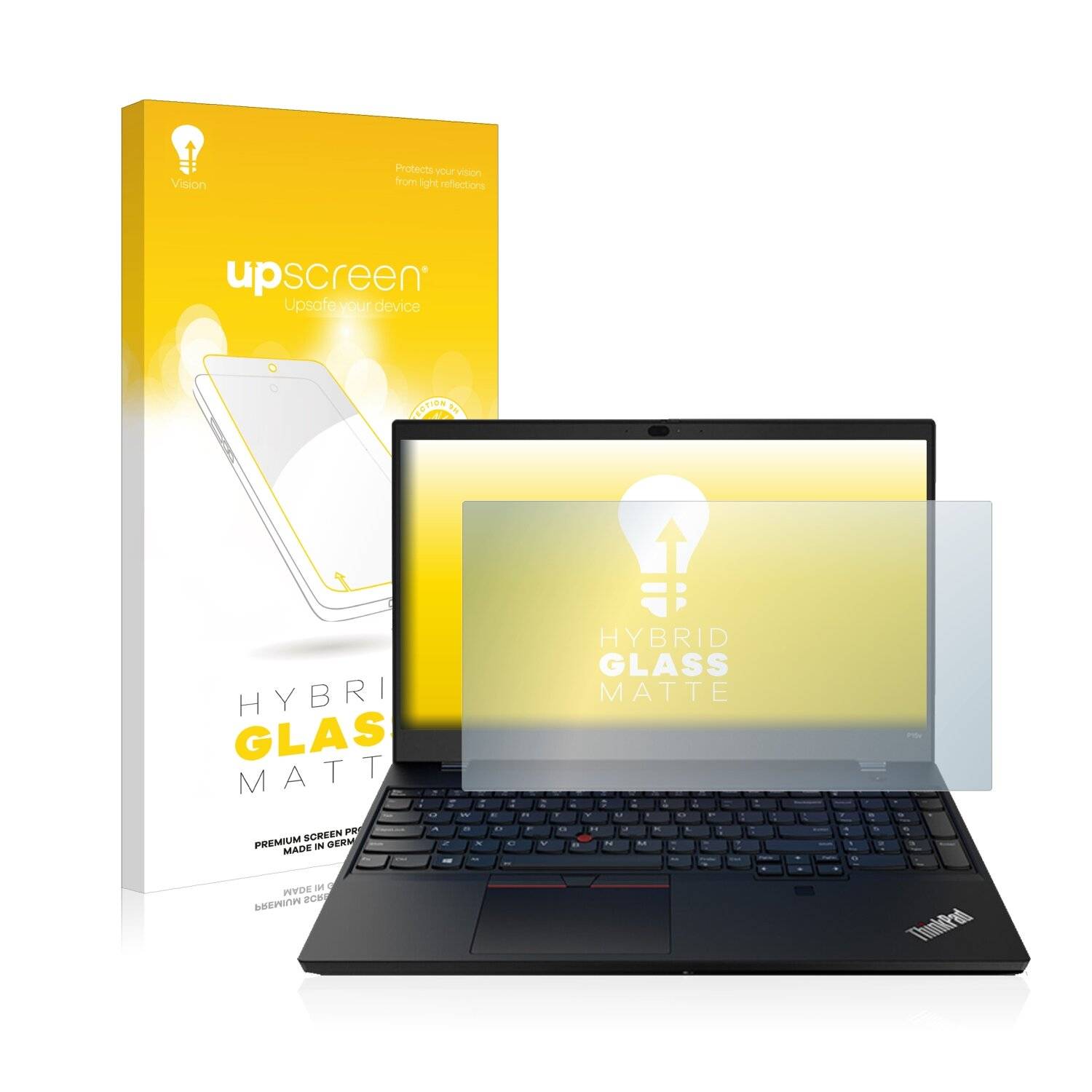 upscreen Hybrid Glass Matte Premium Schutzglas Folie für Lenovo ThinkPad
