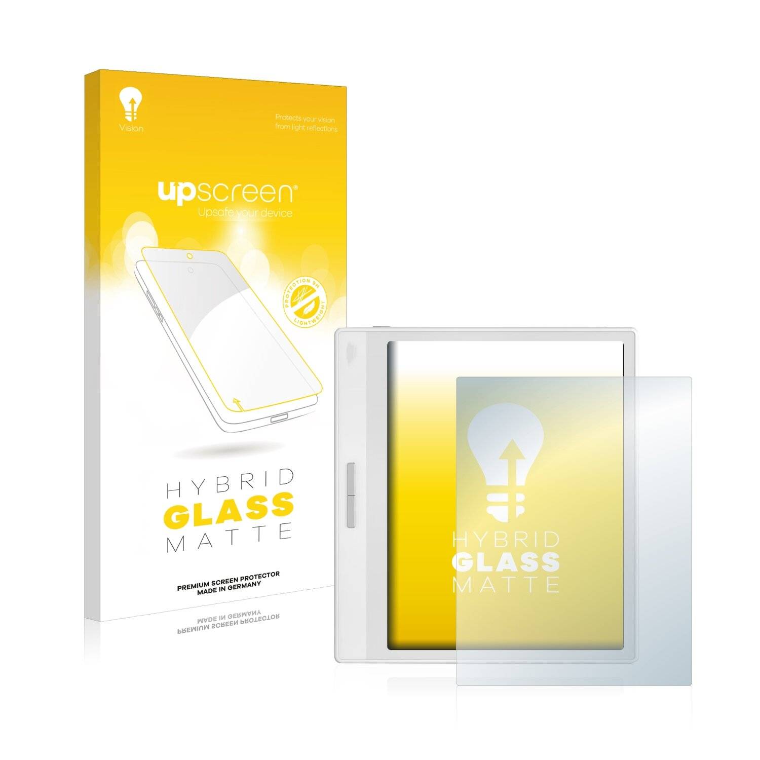 upscreen Hybrid Glass Matte Premium Schutzglas Folie für Onyx Boox Leaf 2 White
