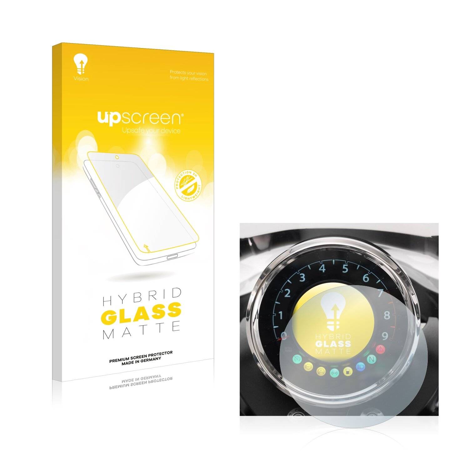 upscreen Hybrid Glass Matte Premium Schutzglas Folie für Moto Guzzi California 1400