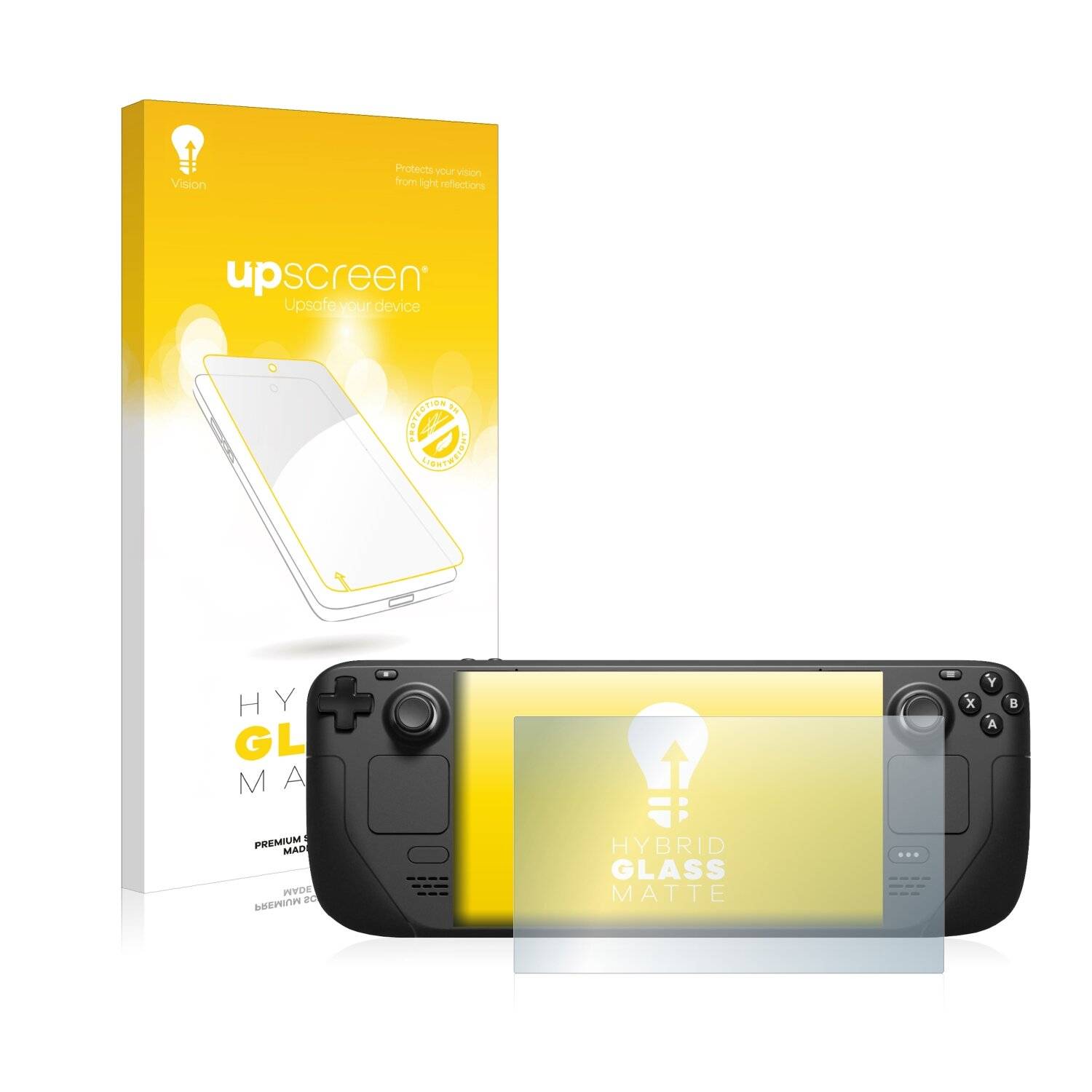 upscreen Flexible Schutz Glas Folie für Valve Steam Deck / OLED Schutzglas 9H Hybridglas Matt Entspiegelt