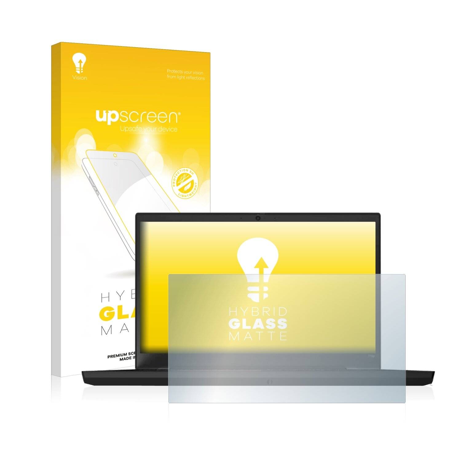 upscreen Hybrid Glass Matte Premium Schutzglas Folie für Lenovo ThinkPad