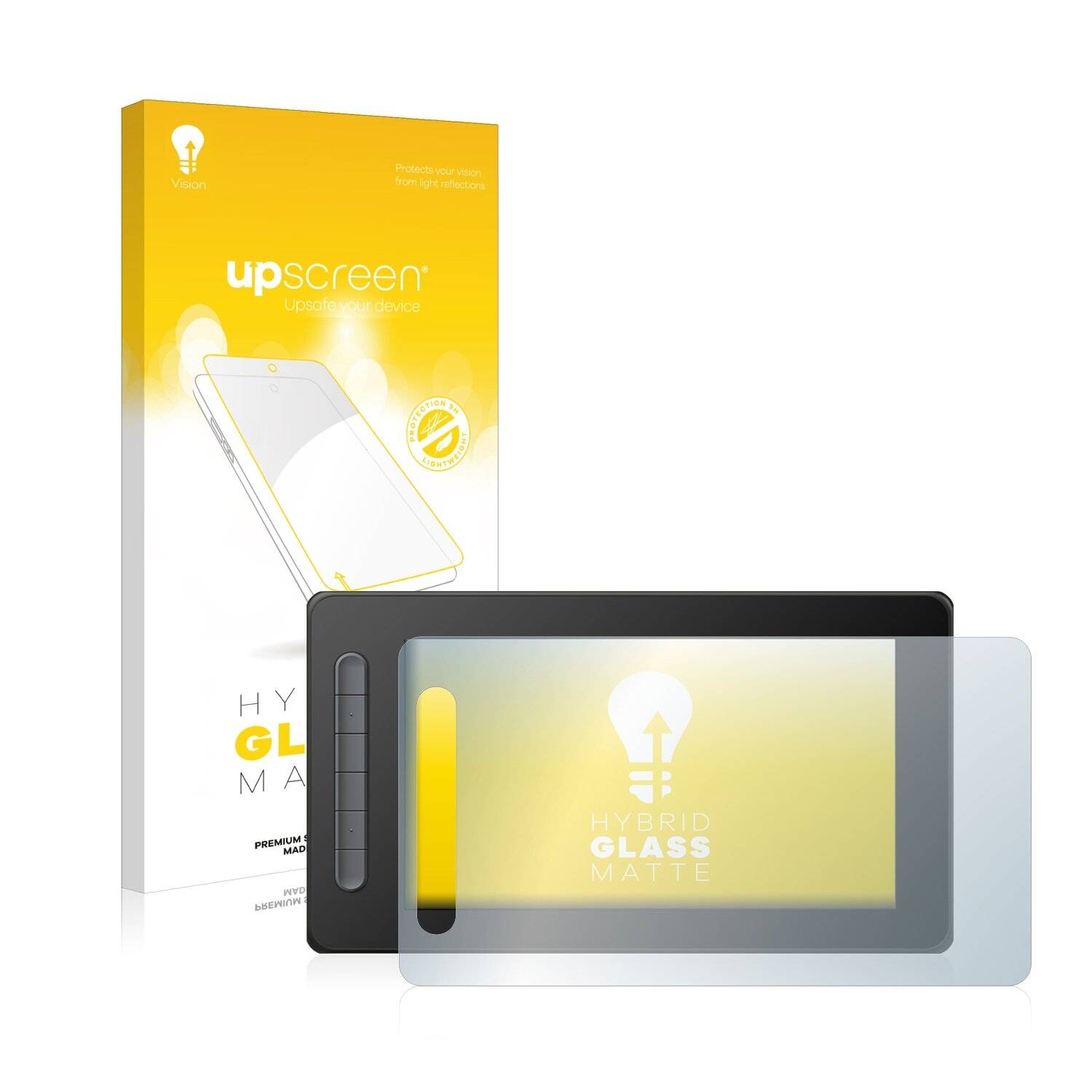 upscreen Hybrid Glass Matte Premium Schutzglas Folie für XP-Pen Artist 10 (2.