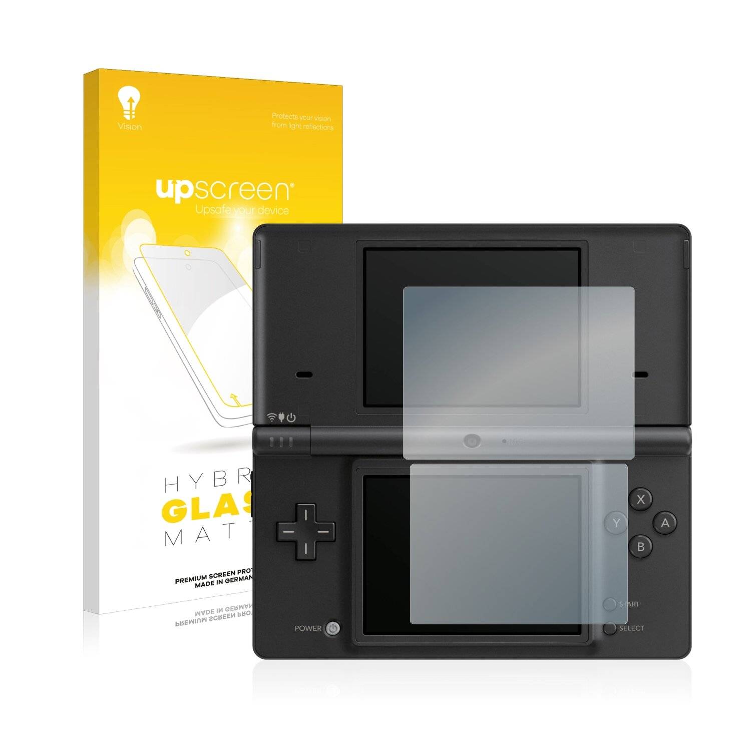 upscreen Hybrid Glass Matte Premium Schutzglas Folie für Nintendo