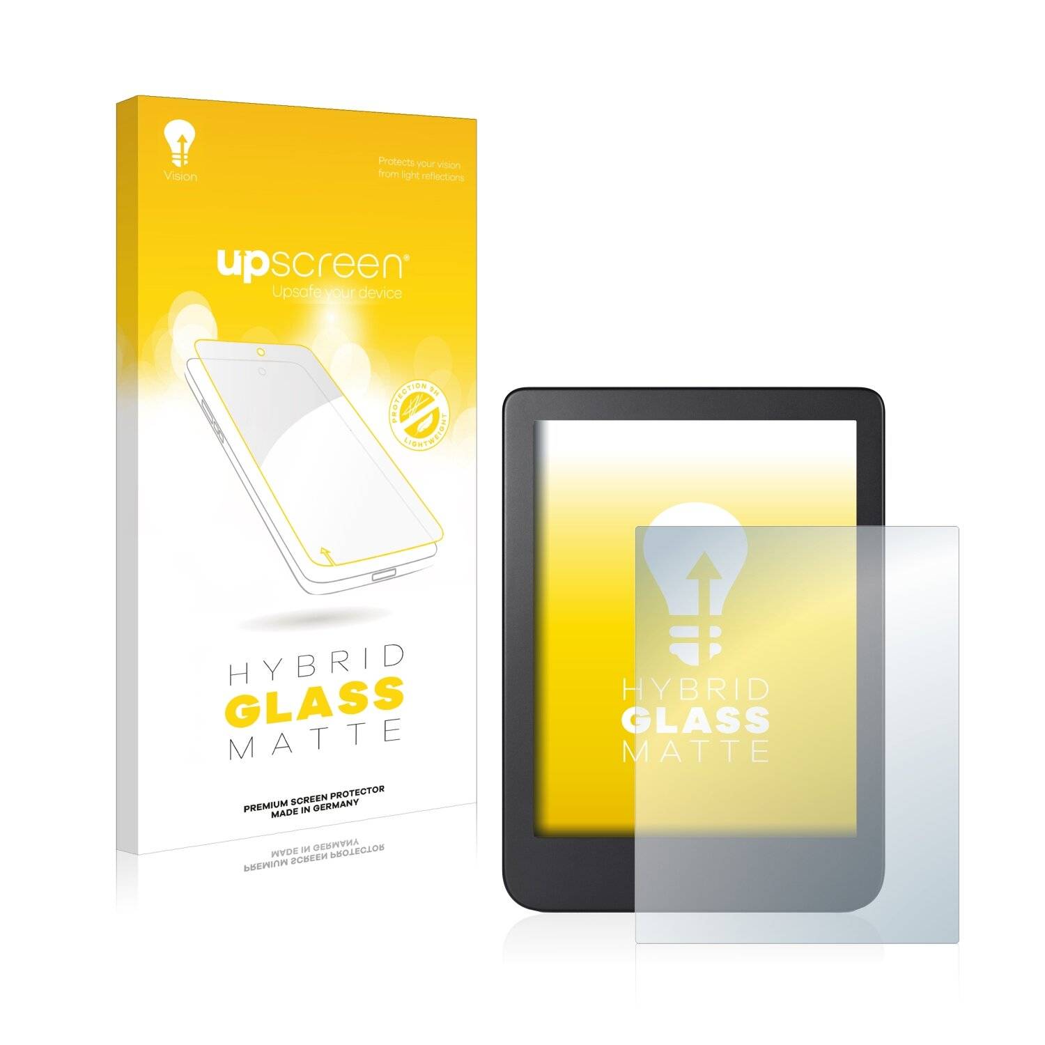 upscreen Hybrid Glass Matte Premium Schutzglas Folie für Kobo Clara