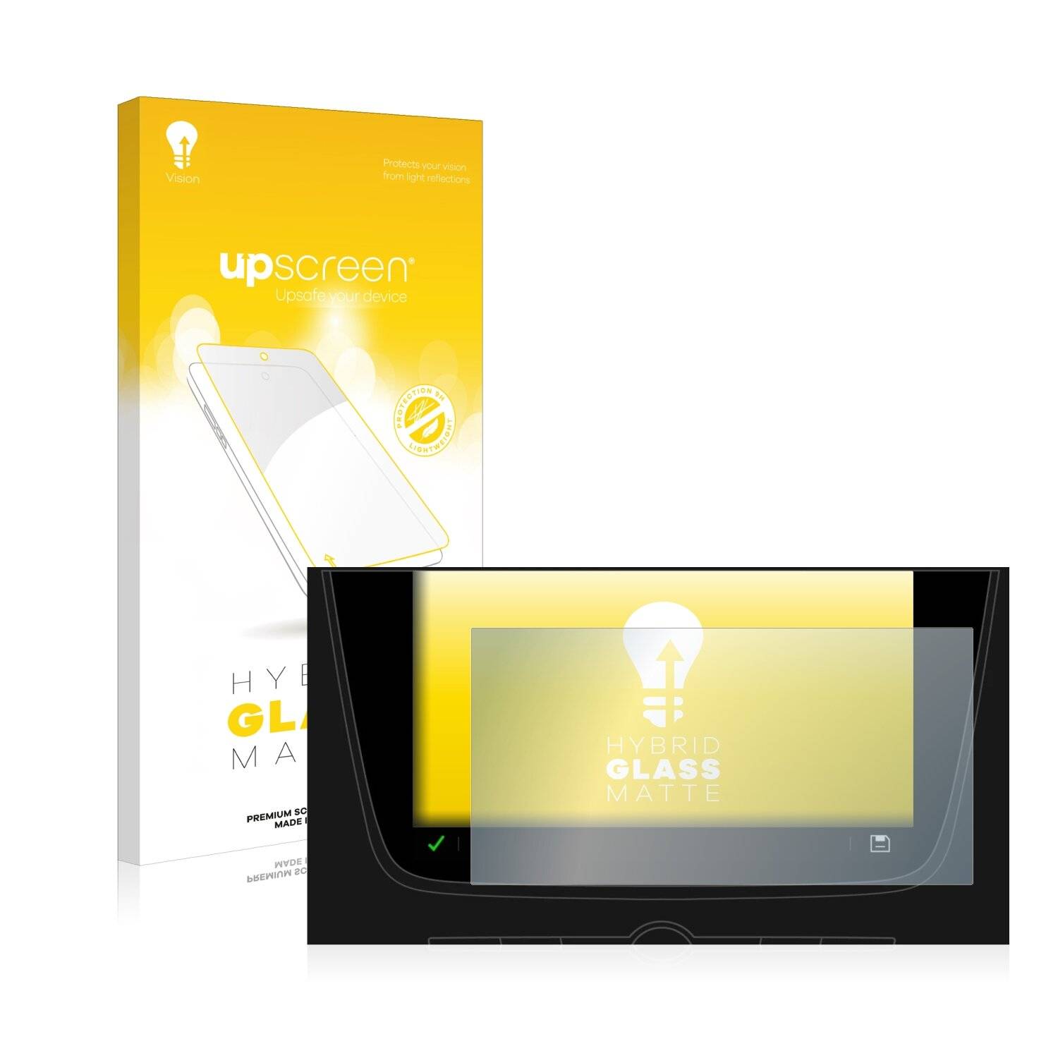 upscreen Hybrid Glass Matte Premium Schutzglas Folie für Opel Corsa F MY20 2020 Multimedia