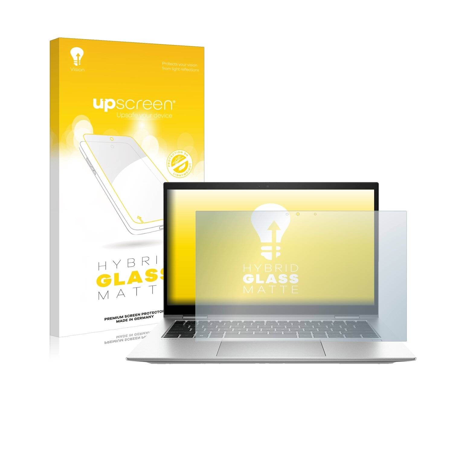 upscreen Hybrid Glass Matte Premium Schutzglas Folie für HP EliteBook x360 1040