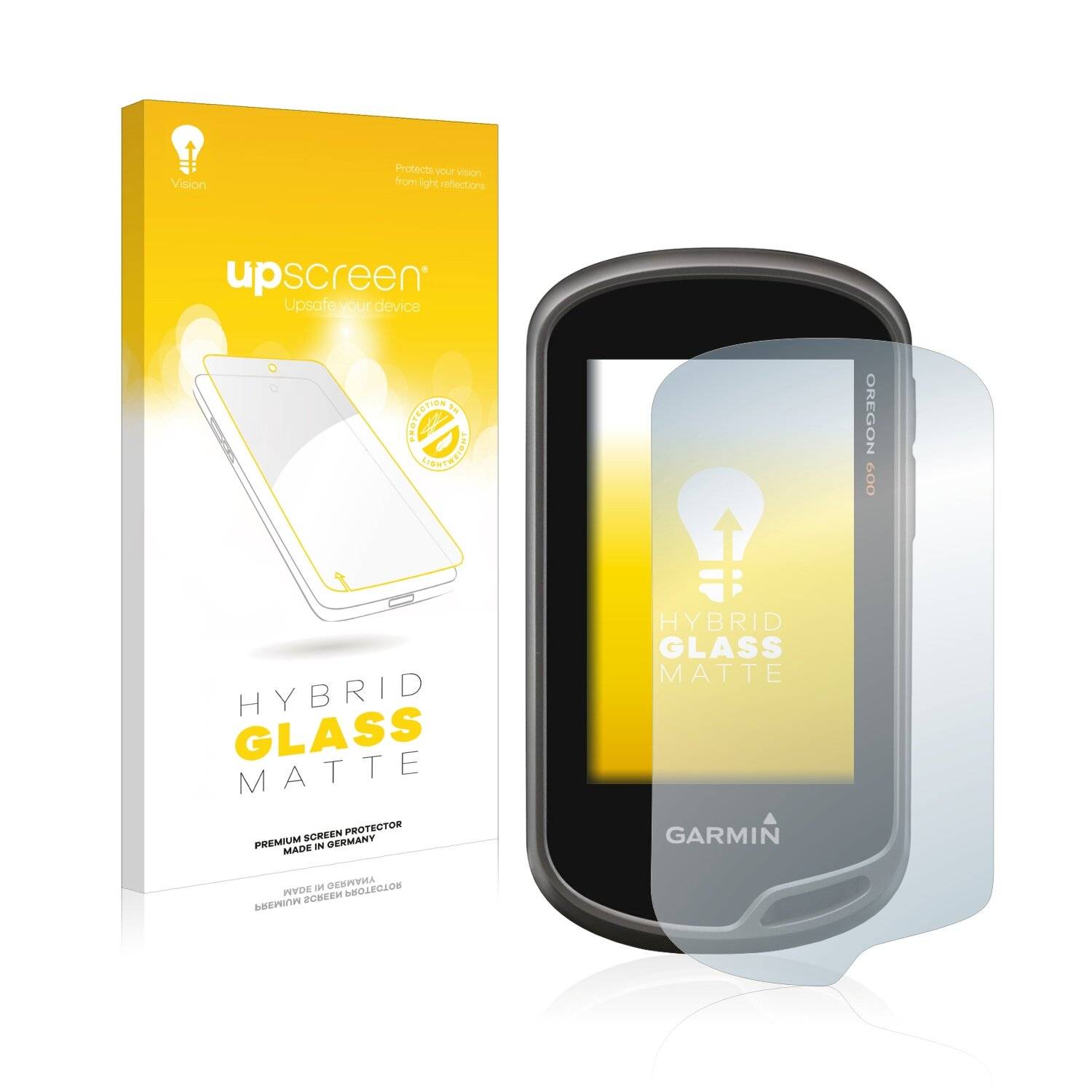 upscreen Hybrid Glass Matte Premium Schutzglas Folie für Garmin Oregon
