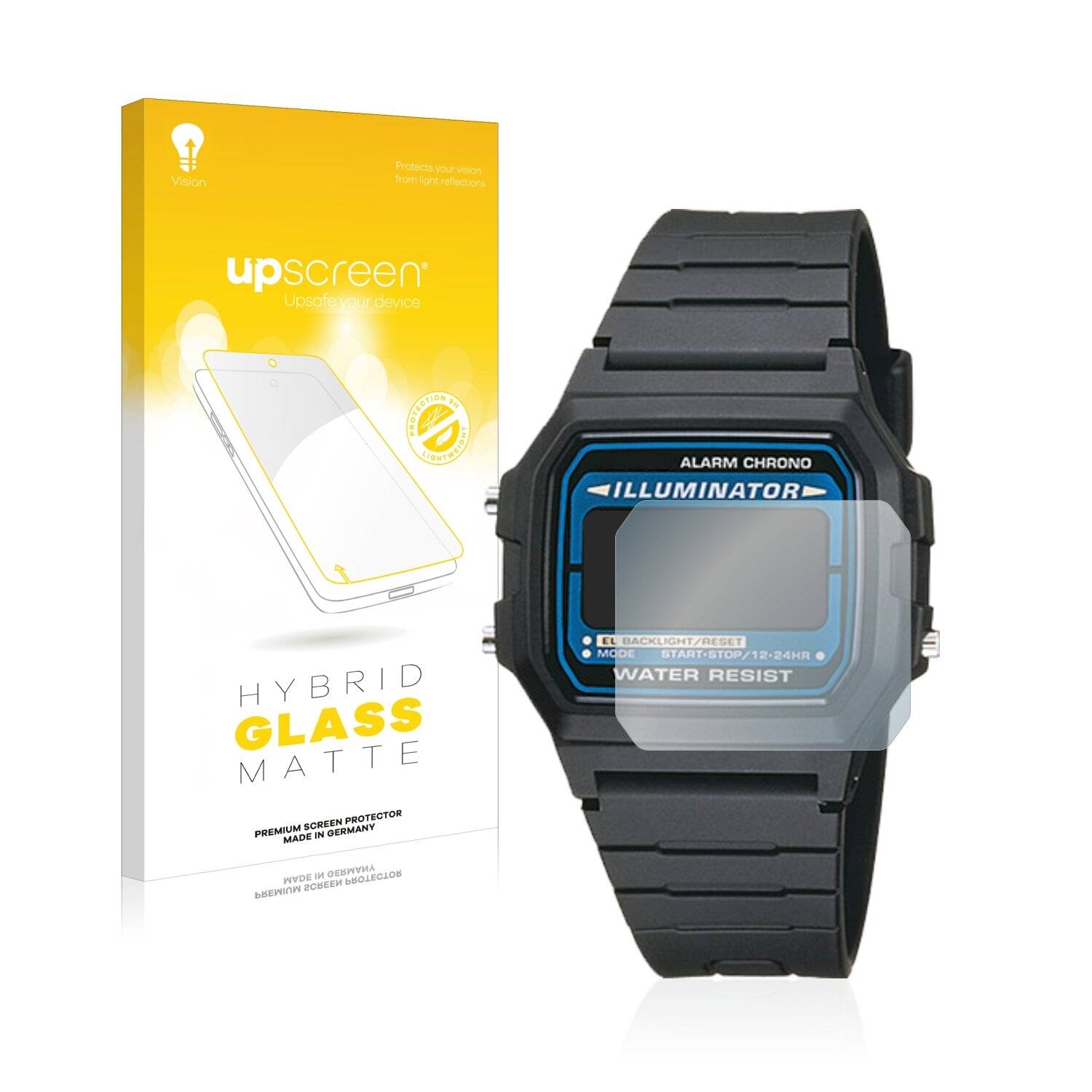 upscreen Hybrid Glass Matte Premium Schutzglas Folie für Casio