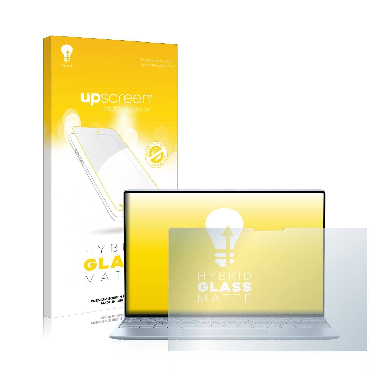 upscreen Hybrid Glass Matte Premium Schutzglas Folie für Dell XPS 13 9315