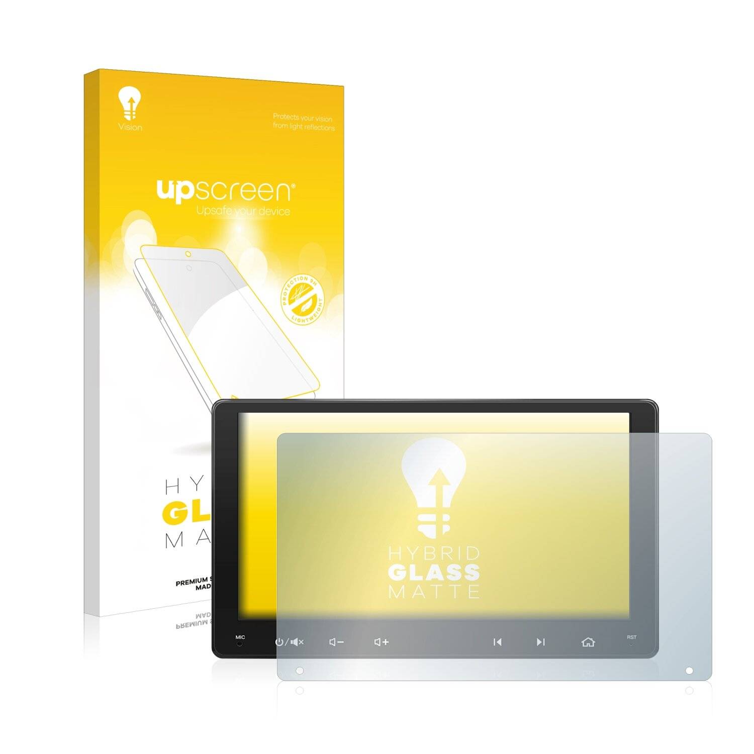 upscreen Hybrid Glass Matte Premium Schutzglas Folie für Atoto A6 PF 9