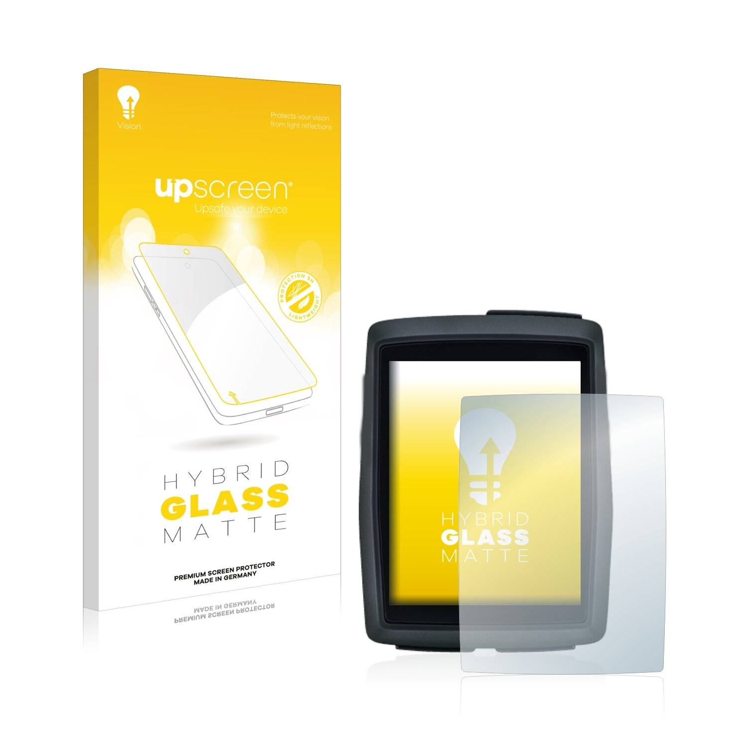 upscreen Hybrid Glass Matte Premium Schutzglas Folie für Sigma BC 14.0