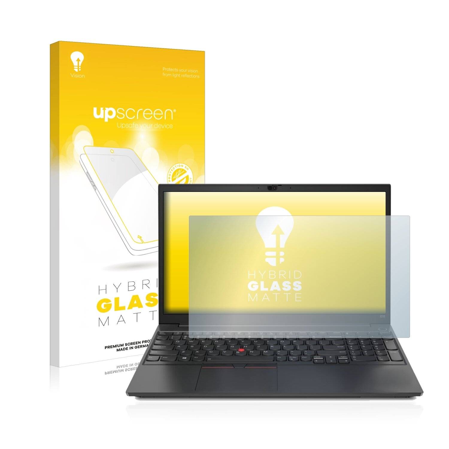 upscreen Hybrid Glass Matte Premium Schutzglas Folie für Lenovo ThinkPad