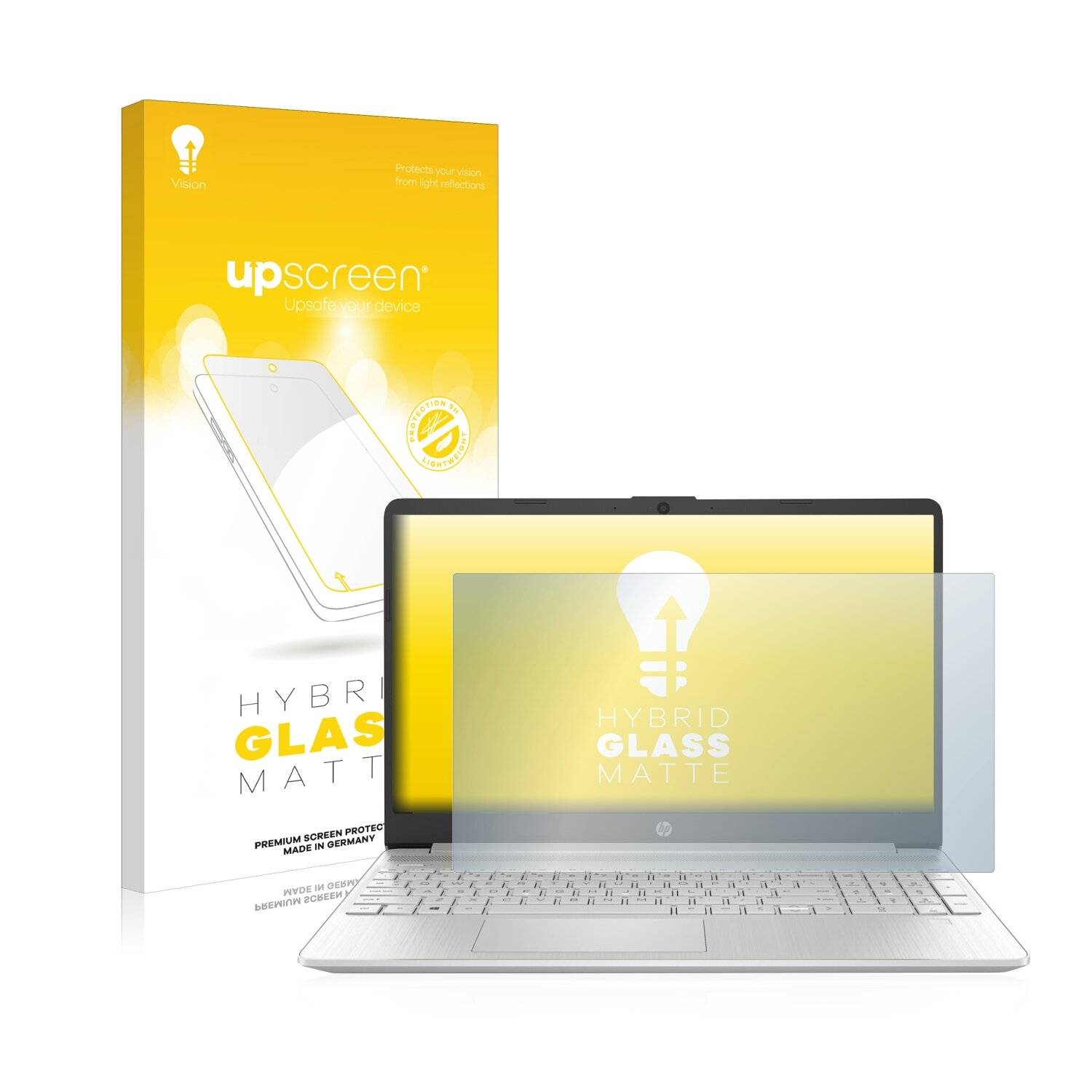 upscreen Hybrid Glass Matte Premium Schutzglas Folie für HP