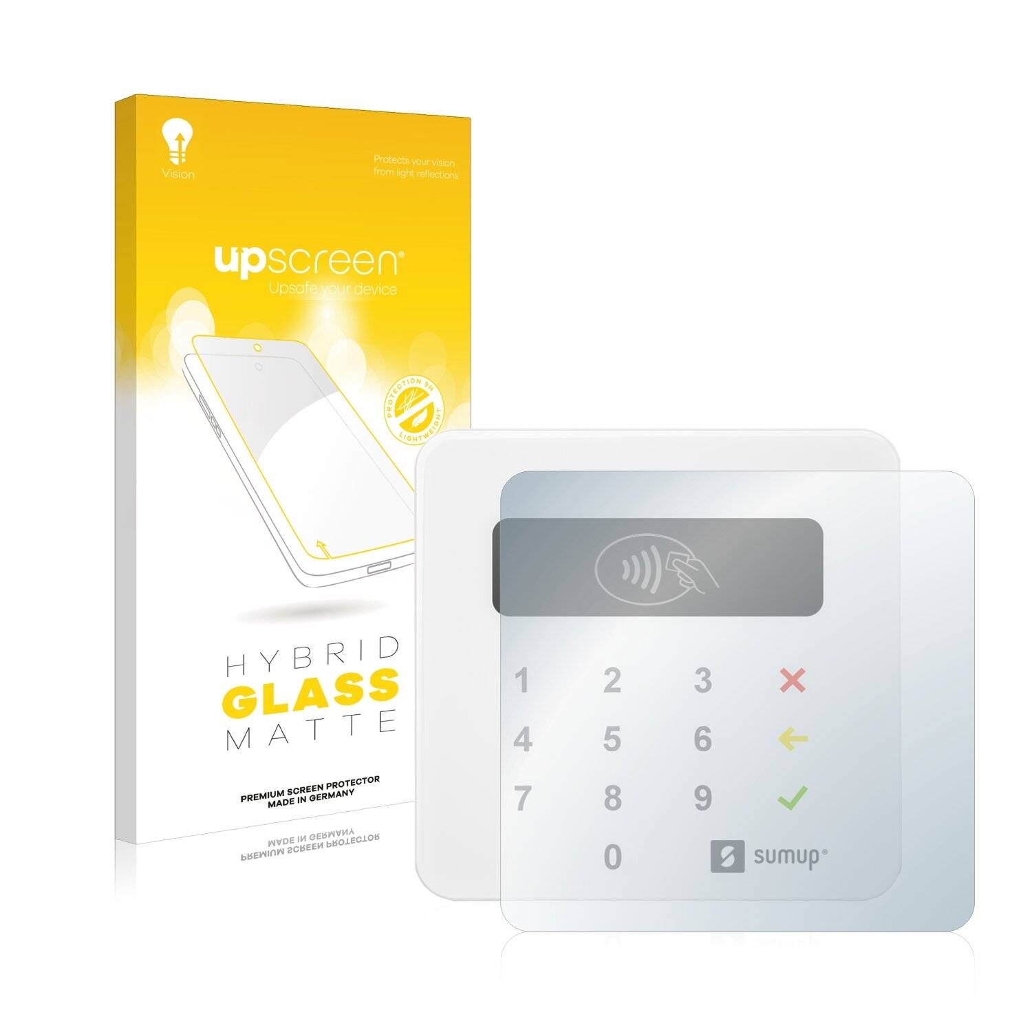 upscreen Hybrid Glass Matte Premium Schutzglas Folie für SumUp