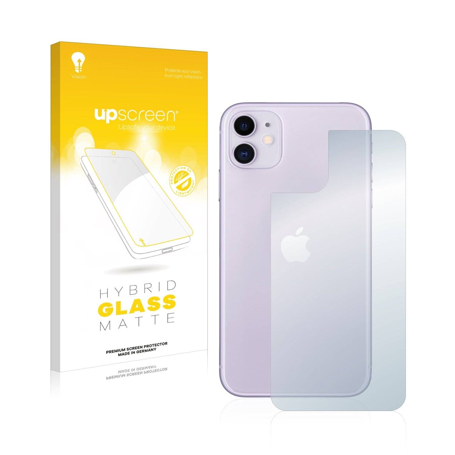 upscreen Flexible Panzerglasfolie für Apple iPhone 11 (Rückseite) Schutzglas 9H Hybridglas Matt Entspiegelt