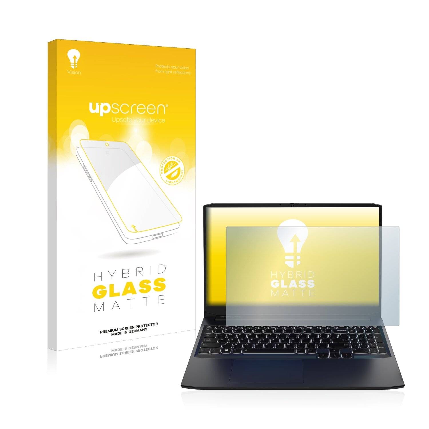 upscreen Hybrid Glass Matte Premium Schutzglas Folie für Lenovo IdeaPad Gaming 3 Gen 7