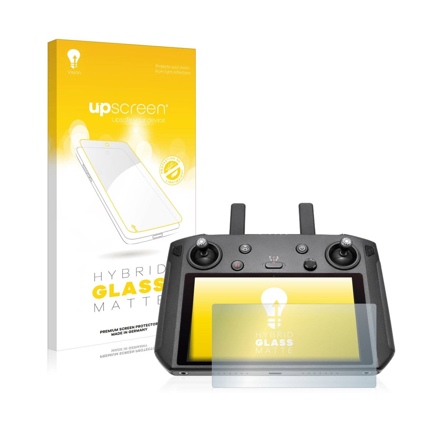 upscreen Flexible Schutz Glas Folie für DJI Smart Controller Schutzglas 9H Hybridglas Matt Entspiegelt