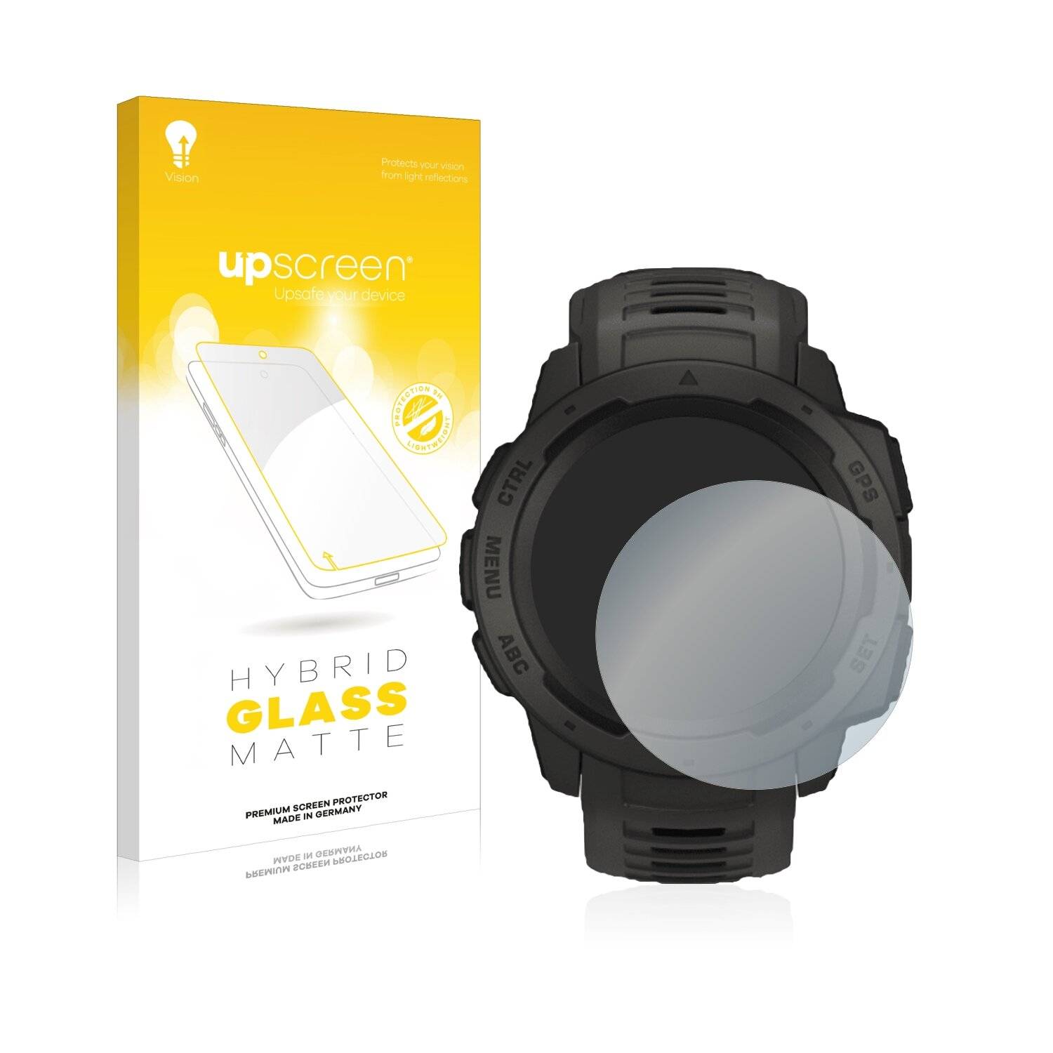 upscreen Hybrid Glass Matte Premium Schutzglas Folie für Garmin