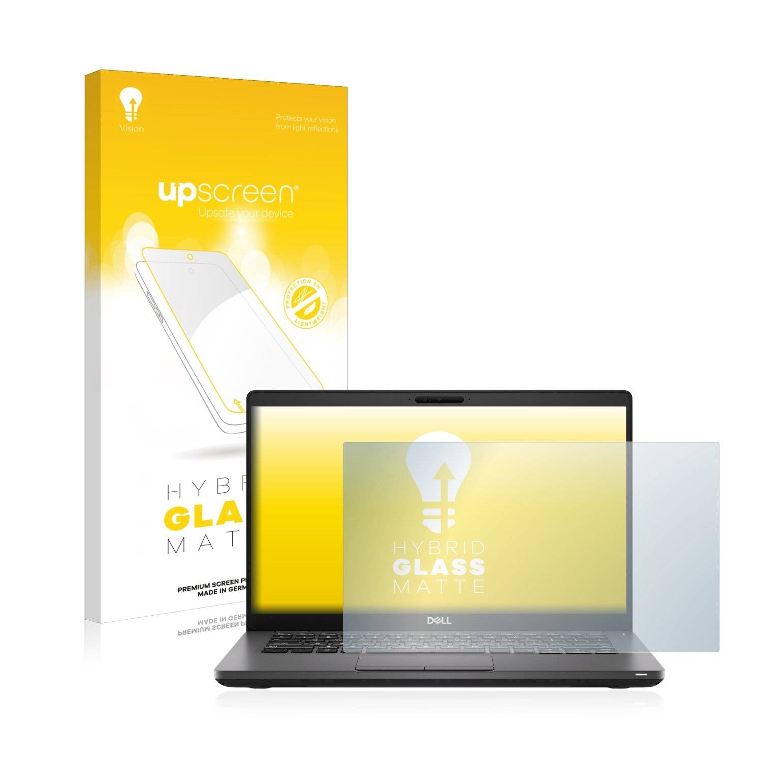 upscreen Hybrid Glass Matte Premium Schutzglas Folie für Dell Latitude