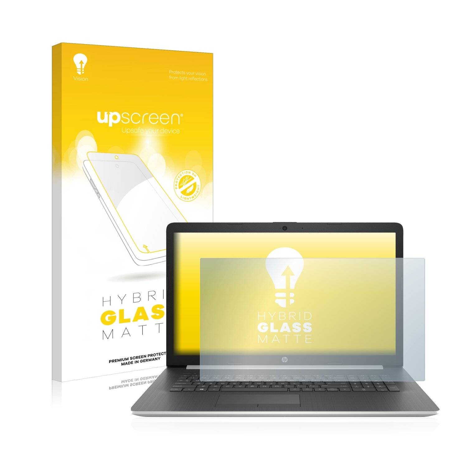 upscreen Hybrid Glass Matte Premium Schutzglas Folie für HP