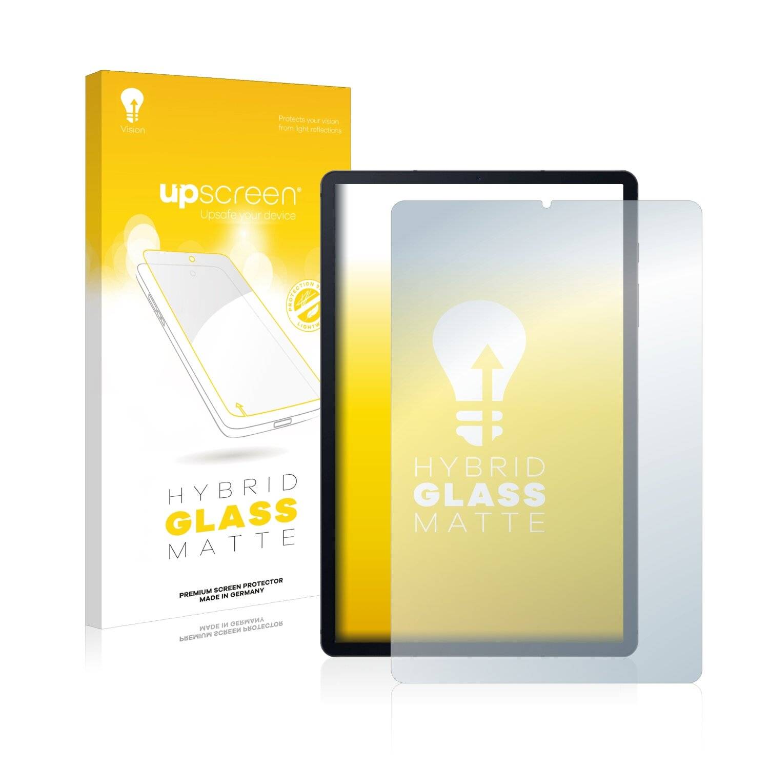 upscreen Hybrid Glass Matte Premium Schutzglas Folie für Samsung Galaxy Tab S6 Lite WiFi
