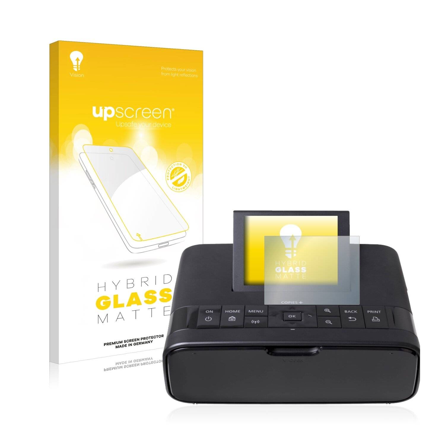 upscreen Hybrid Glass Matte Premium Schutzglas Folie für Canon Selphy